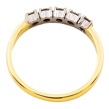 18ct gold Diamond half eternity Ring size L